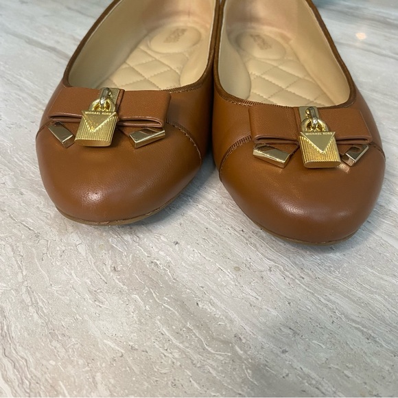 MICHAEL Michael Kors Brown Flats with Gold Accents - Picture 6 of 13